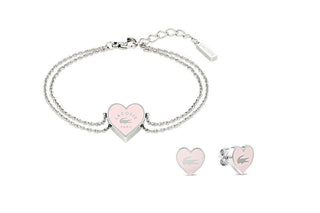 Lacoste Charming Steel Jewelry Set for Women (Bracelet, Earrings) 2070031 