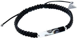 Lampglas Bracciale Partner Hvid Sort Med Perle BSHX11 — Armbånd