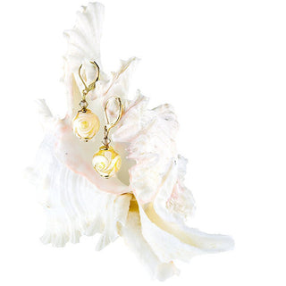 Lampglas Dazzling Sun Ohrringe Rays Mit 24 Karat Gold Und Perlen Lampglas Eer2 