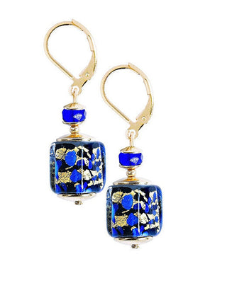 Lampglas Orecchini Deep Blue Con Oro 24K Ecu50 — Orecchini