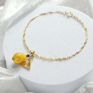 Lampglas Bracciale Sunlite Nude Oro 24K 18 cm — Bracciale