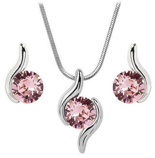 Levien Set Collane E Orecchini Chaton Wave Light Rose — Set gioielli