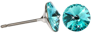 Levien Dünne Rivoli Light Turquoise Ohrstecker 