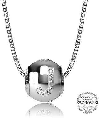 Levien Steel Necklace with Letter J Clet-J 