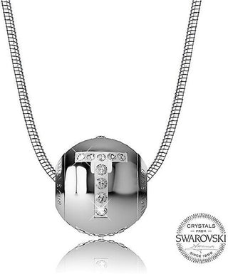 Levien Stainless Steel Necklace with Letter T Clet-T 