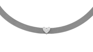 Liu Jo Elegante Steel Choker Necklace With Heart-Shaped Symbols Lj1865 