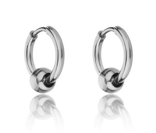 Marc Malone Orecchini A Cerchio In Acciaio Everly Silver Earrings Mce23023S — Örhängen