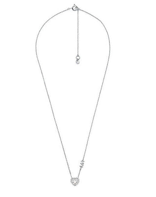 Michael Kors Серебряное ожерелье с цирконами Сердце MKC1520AN040 — Ожерелье
