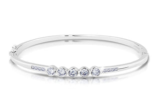 Modesi Pulsera de mujer maciza con circonitas cúbicas M01954 
