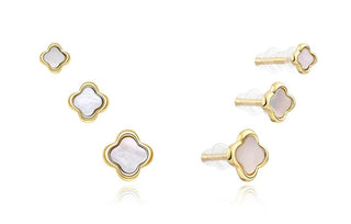 Moiss Set Di Orecchini A Bottone Placcati Oro E0004637 3 Paia — Orecchini