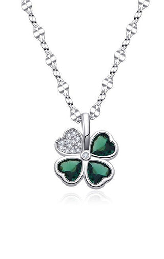 Moiss Collana In Argento Quadrifoglio Con Zirconi Cubici N0000926 — Collana