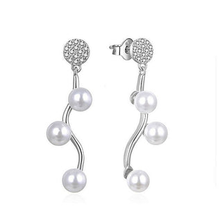 Moiss Orecchini In Argento Con Zirconi E Perle Sintetiche E0003098 — Orecchini