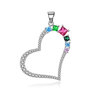 Moiss P0001341 Cuore con Zirconi — Ciondolo in Argento