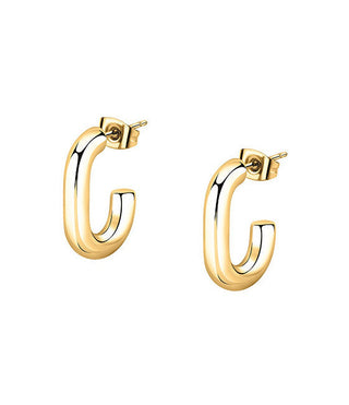 Morellato Minimalist Gold-Plated Hoop Earrings Savn06 