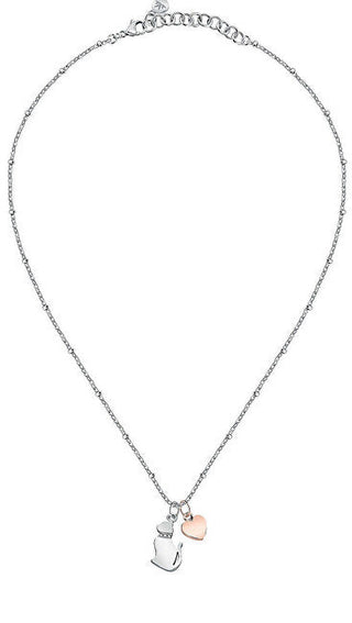 Morellato Charming Two-Tone Necklace Cat&Heart Mascot Savl05 