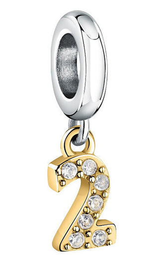 Morellato Two-Tone Steel Pendant Number "2" Drops Scz1303 