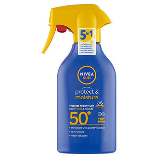 Nivea Idratante Per Abbronzatura SPF 50+ Sun Protect & Moisture 270 ml — Spray solare