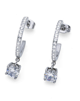 Oliver Weber Orecchini In Acciaio Con Zirconi Cubici Nereids Crystal Spirits 23047 — Orecchini