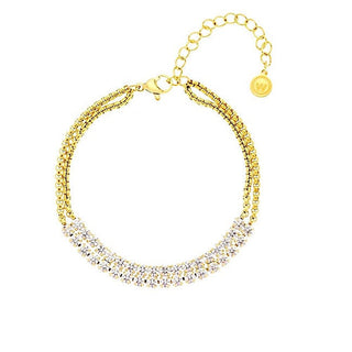 Oliver Weber Cryston Lumiere 32443G — Bracciale Placcato Oro con Zirconi