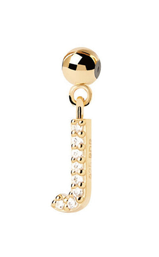 PDPAOLA Charms "J" CH01-059-U ゴールドメッキ — チャーム
