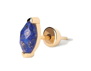 Pdpaola Single Earring Gold Plated Lapis Lazuli Nomad Vanilla Pg01-057-U 