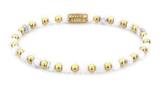 Rebel&Rose Bracelet with Virgin White Gold Beads Rr-40113-G - Size: 15 Cm - Xs 