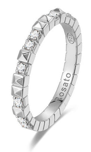 Prsten Rosato Originální Stříbro S Kostičkami Rza011 54mm — Prsten