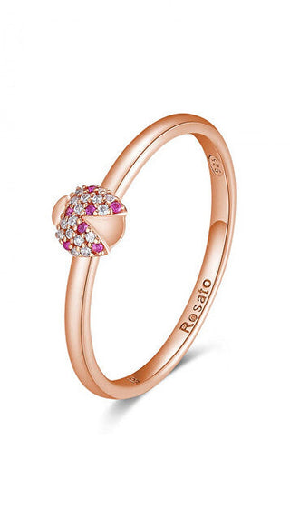 Rosato High-Quality Bronze Ring With Cheerful Ladybug Rza020 - Size: 52 Mm 