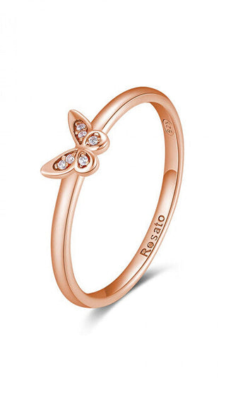 Rosato Bronze Ring with Transparent Zirconia Allegra Rza024 - Size: 56 Mm 