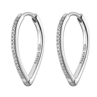 Rosato Délicieuses boucles d’oreilles en argent avec zircons transparents Sofia Rzso27 