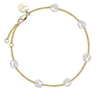 Rosefield Bracelet plaqué or fascinant avec perles Essentials Jblpg-J603 