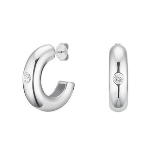 Rosefield Anello Acciaio Cristallo Solitaire Jebcs-J1201 — Anello