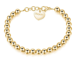 S'agapõ Bracciale Con Perline Placcate Oro Happy Shac31 — Bracciale