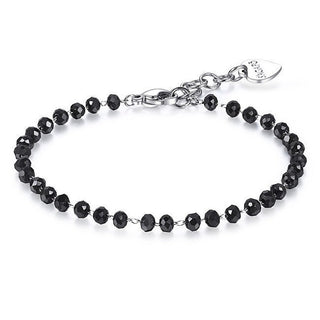 S'agapõ Bracciale Con Perline Nere Happy Shac49 — Bracciale
