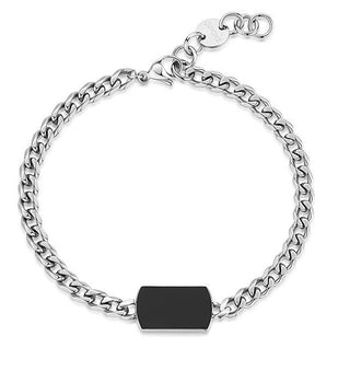 S'Agapõ Bracelet en acier tendance pour homme Tag Me Too Stg13 