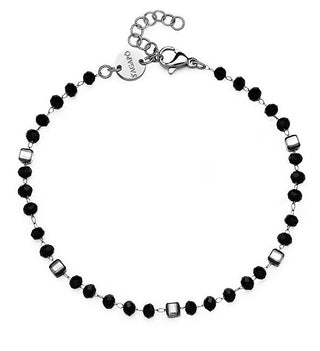 S'Agapõ Bracelet de perles noires Ssr11 Shrine de Decent 