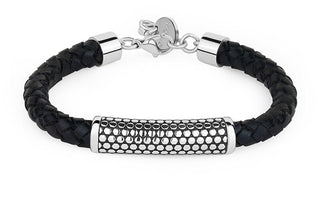S'Agapõ Elegante Herrenarmband aus Kunstleder Ripple Srp72 