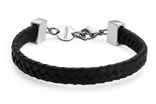 S'agapõ Bracciale Similpelle Nera Ripple Srp75 — Bracciale
