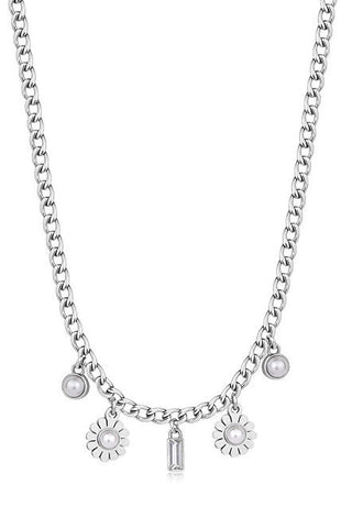 S'Agapõ Collier en acier fantaisie avec charms Message Ssg28 