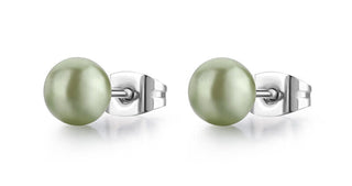 S'agapõ Orecchini Acciaio Perla Verde Wisdom Swi29 — Orecchini