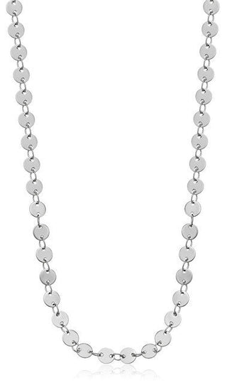 S'agapõ Collana Lunga In Acciaio Massiccio Con Soldi Shk87 — Collana