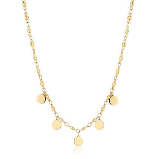 S'Agapõ Collar de acero chapado en oro con monedas Elysium Sum02 