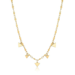 S'Agapõ Collar de acero chapado en oro con colgantes Elysium Sum04 