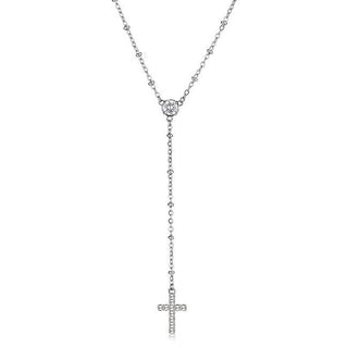S'agapõ Collana Acciaio Croce Dazzly Sdz136 — Naszyjnik