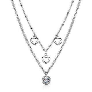 S'agapõ Collana Doppia Acciaio Pendenti Aurora Sar58 — Collana