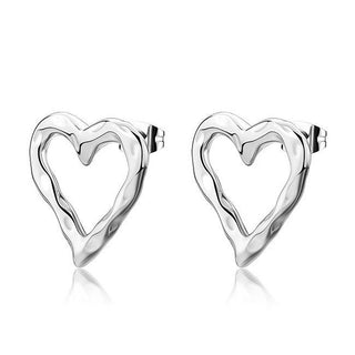 S'agapõ Emotion SMO23 Orecchini in Acciaio a Forma di Cuore — Orecchini