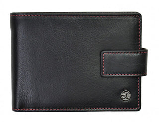 Segali Portafoglio Uomo In Pelle 907 114 2007 C Nero Rosso — Portafoglio
