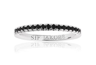 Sif Jakobs Anello In Argento Con Zirconi Neri Ellera Sj-R2869-Bk Circuito 60 mm — Anello