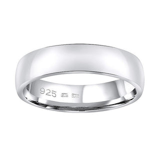 Silvego Fede Nuziale Poesia Argento Uomo e Donna Circuito 64 mm — Fede nuziale