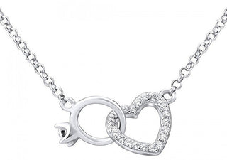 Silvego Hartvormige Zilveren Ketting — Ketting